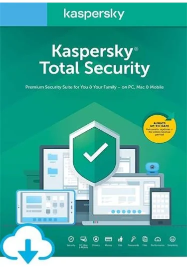 Kaspersky Total Security 1 Kullanıcı 180 Gün
